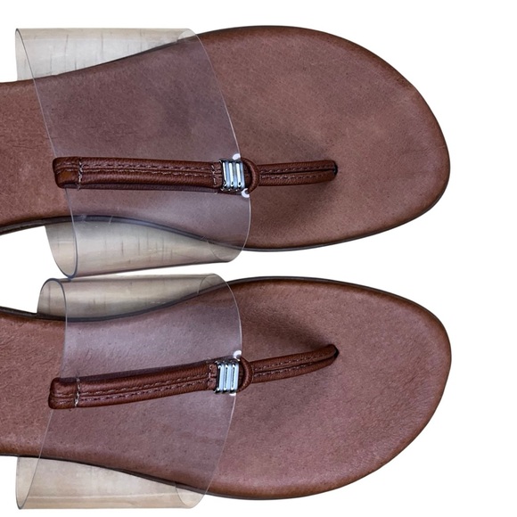 Andre Assous Nice Clear Slip On Leather Sandal NWT Size 9 - Picture 9 of 13